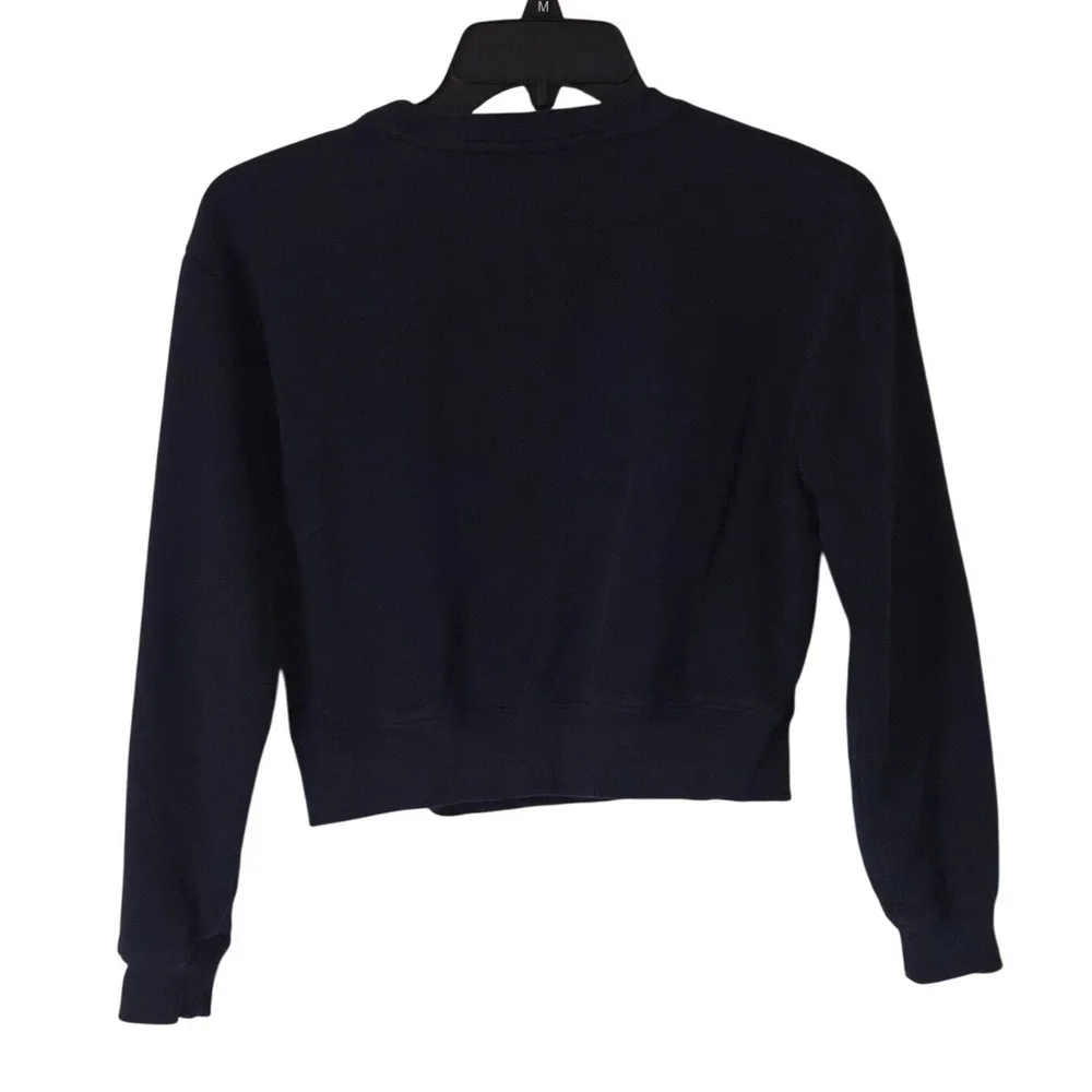 Gap Kids Girls Navy Varsity Cropped Sweatshirt Size 8